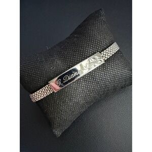 Vintage Speidel ID Bracelet Silver Tone Engraved USA